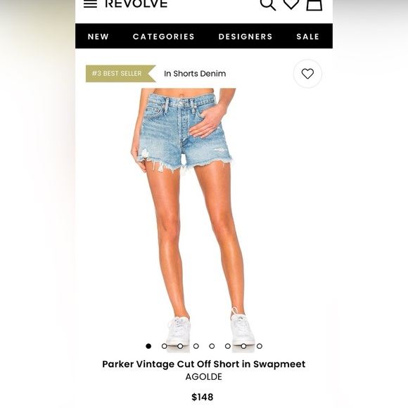 AGOLDE Parker Vintage Cut Off Short in Swapmeet Size 31 $148 - Picture 2 of 6